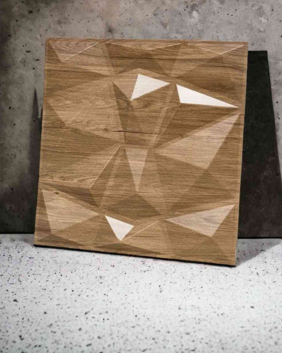 Light Wood Geometric Panel