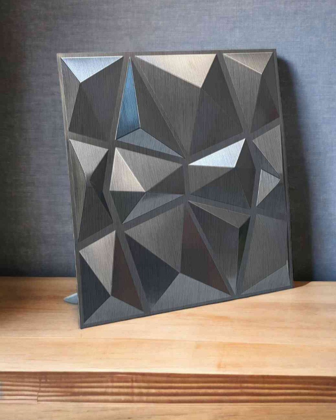 Black Metallic Geometric Panel