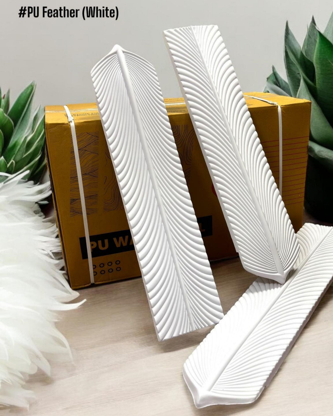 PU Feather White