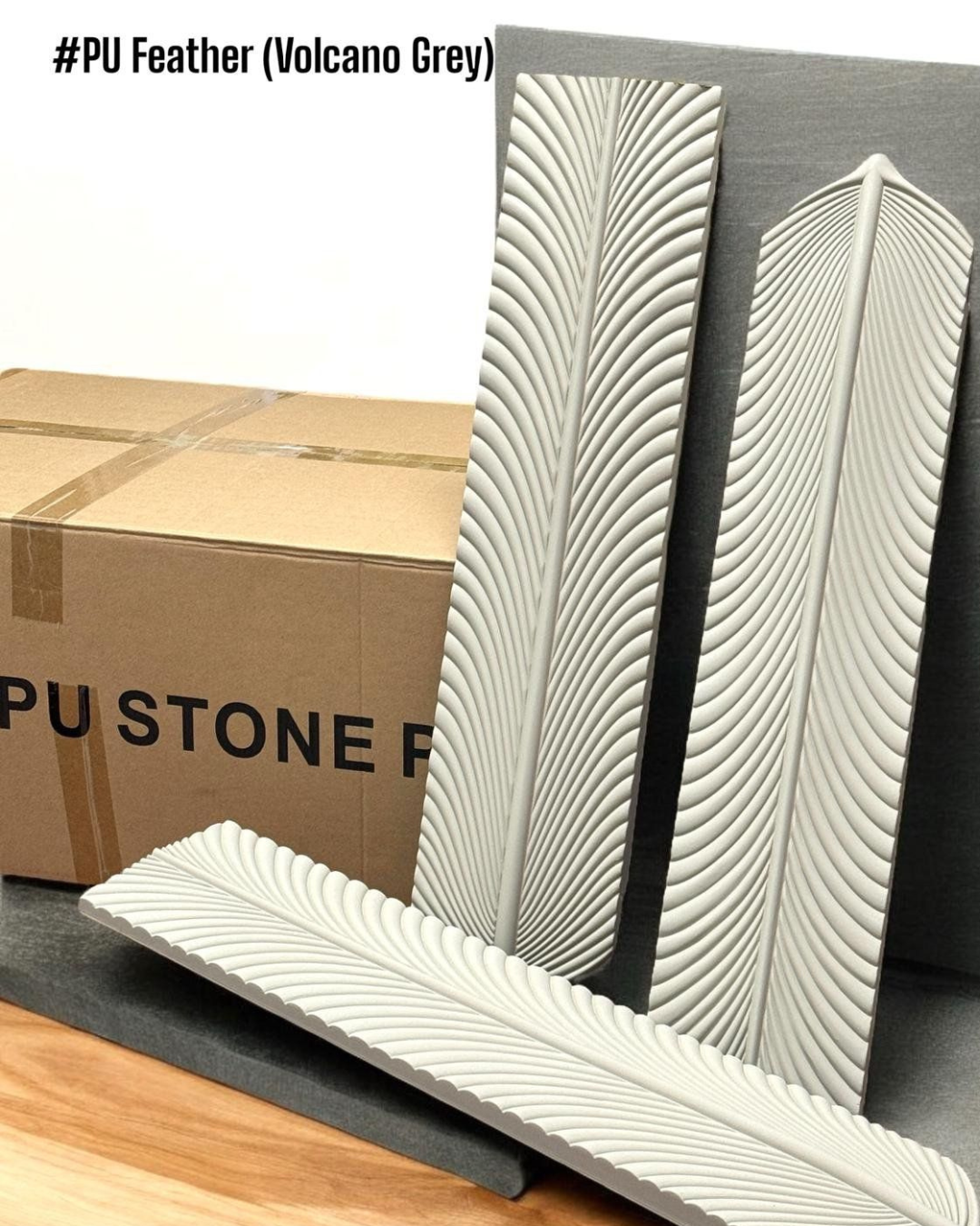PU Feather Volcano Grey
