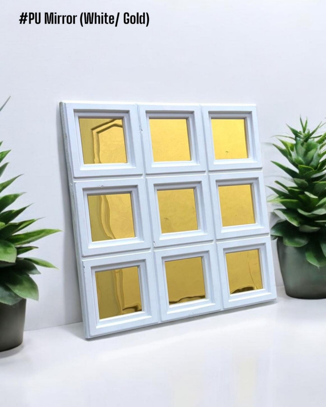 PU Mirror White/Gold