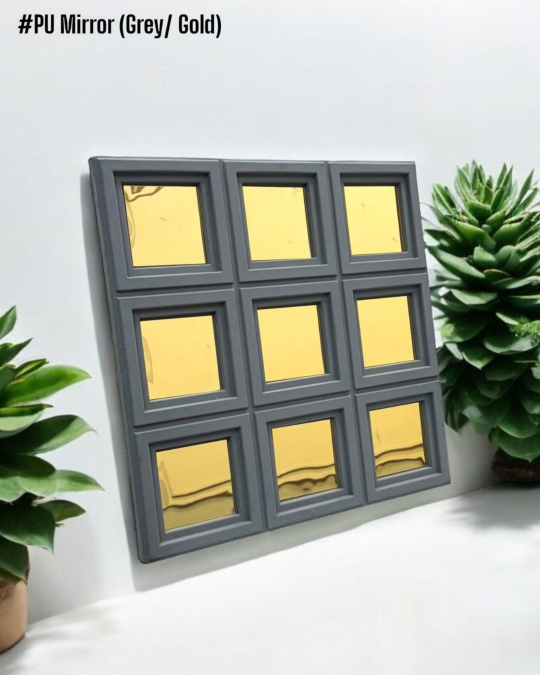PU Mirror Grey/Gold